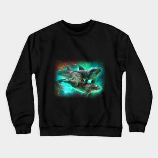 Space dolphins Crewneck Sweatshirt